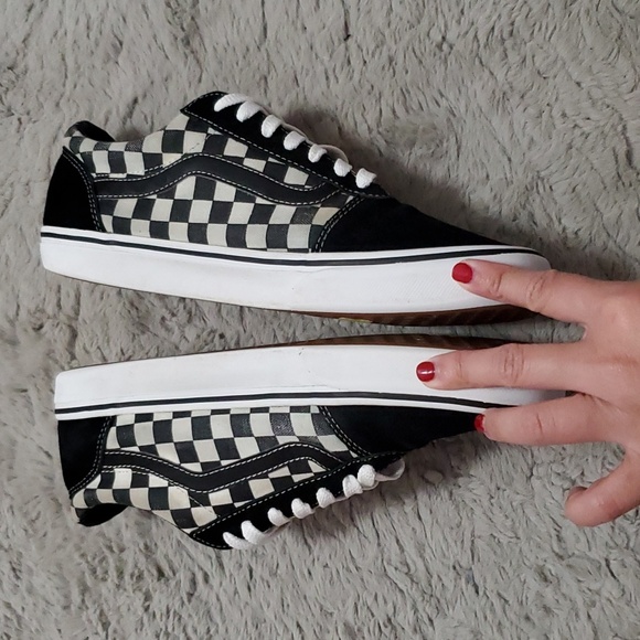 Vans off the wall suede canvas checkerboard sneakers - Picture 6 of 13